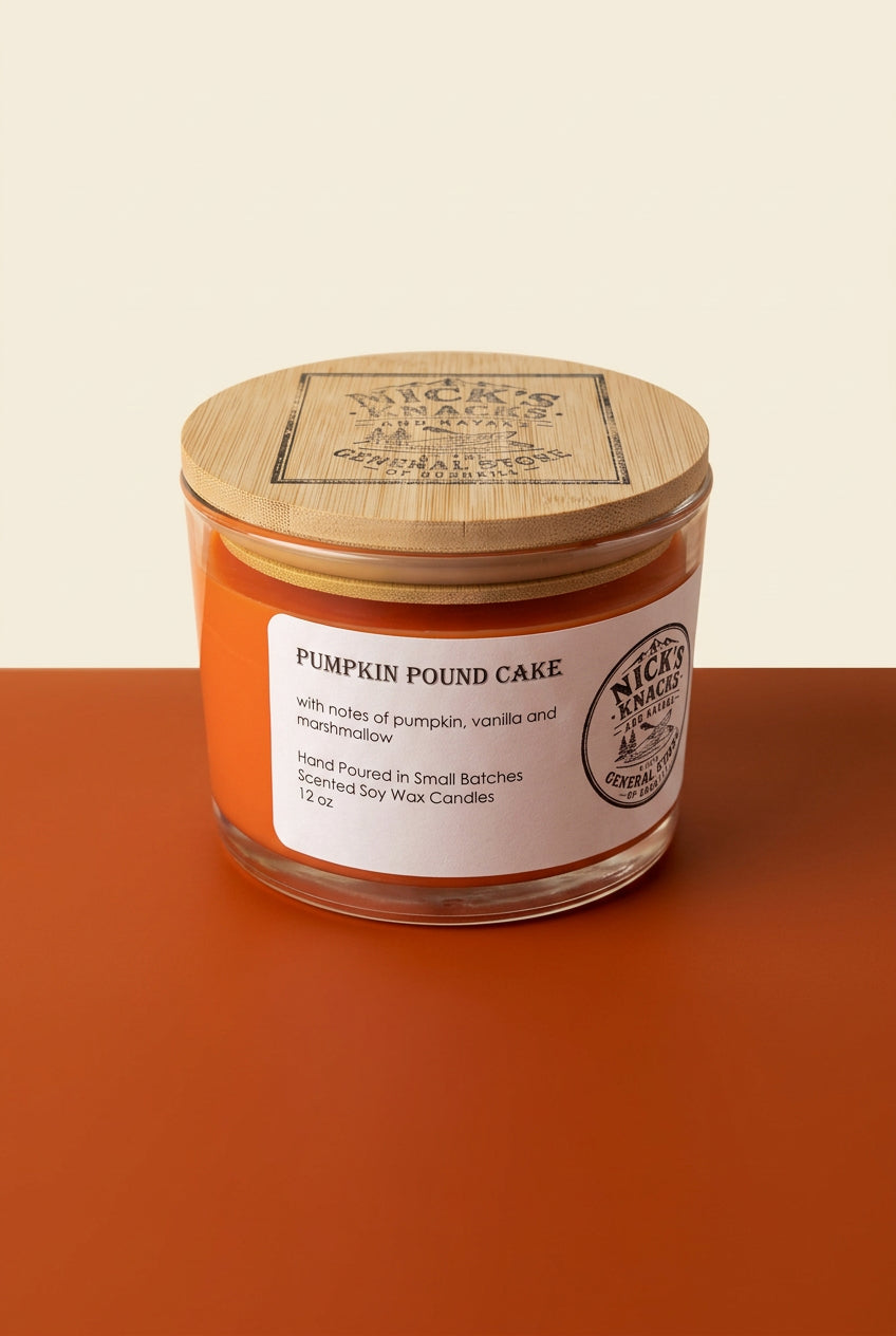 Pumpkin Pound Cake Hand Poured Soy Wax Candle- 12oz