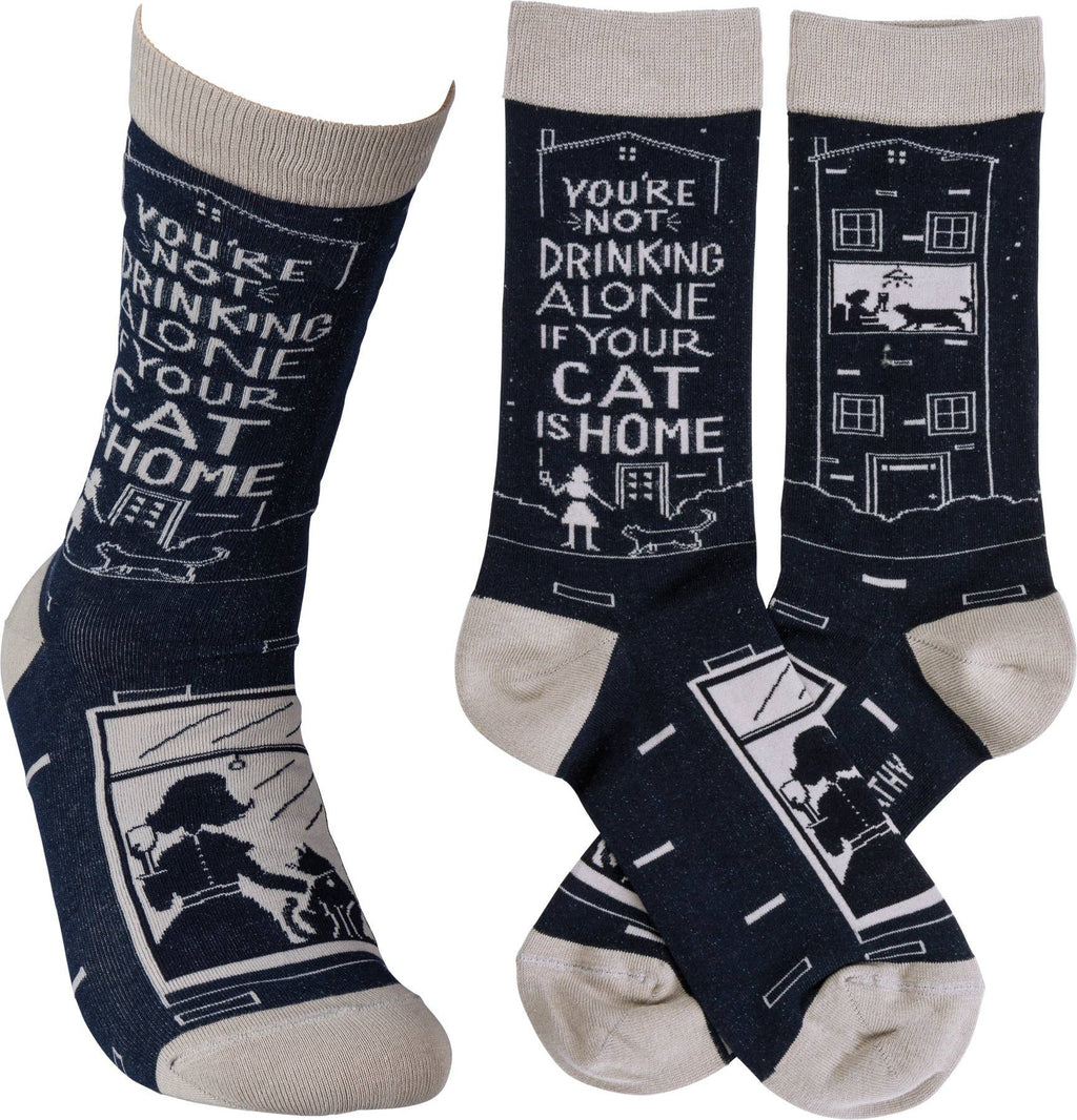 Not Drinking Alone If Your Cat Is Home Socks