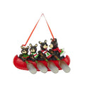 3"RESIN 4 BEAR CANOE FAMILY ORNAMENT