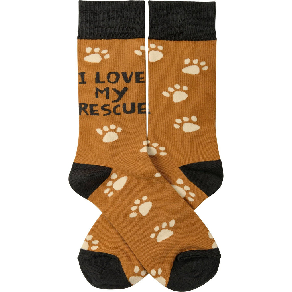 I Love My Rescue Socks