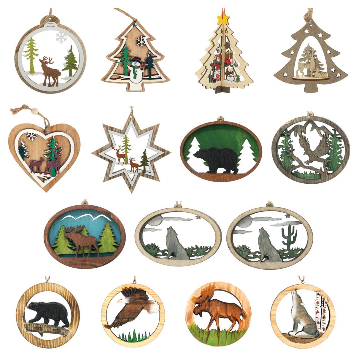 Christmas Wood Ornaments