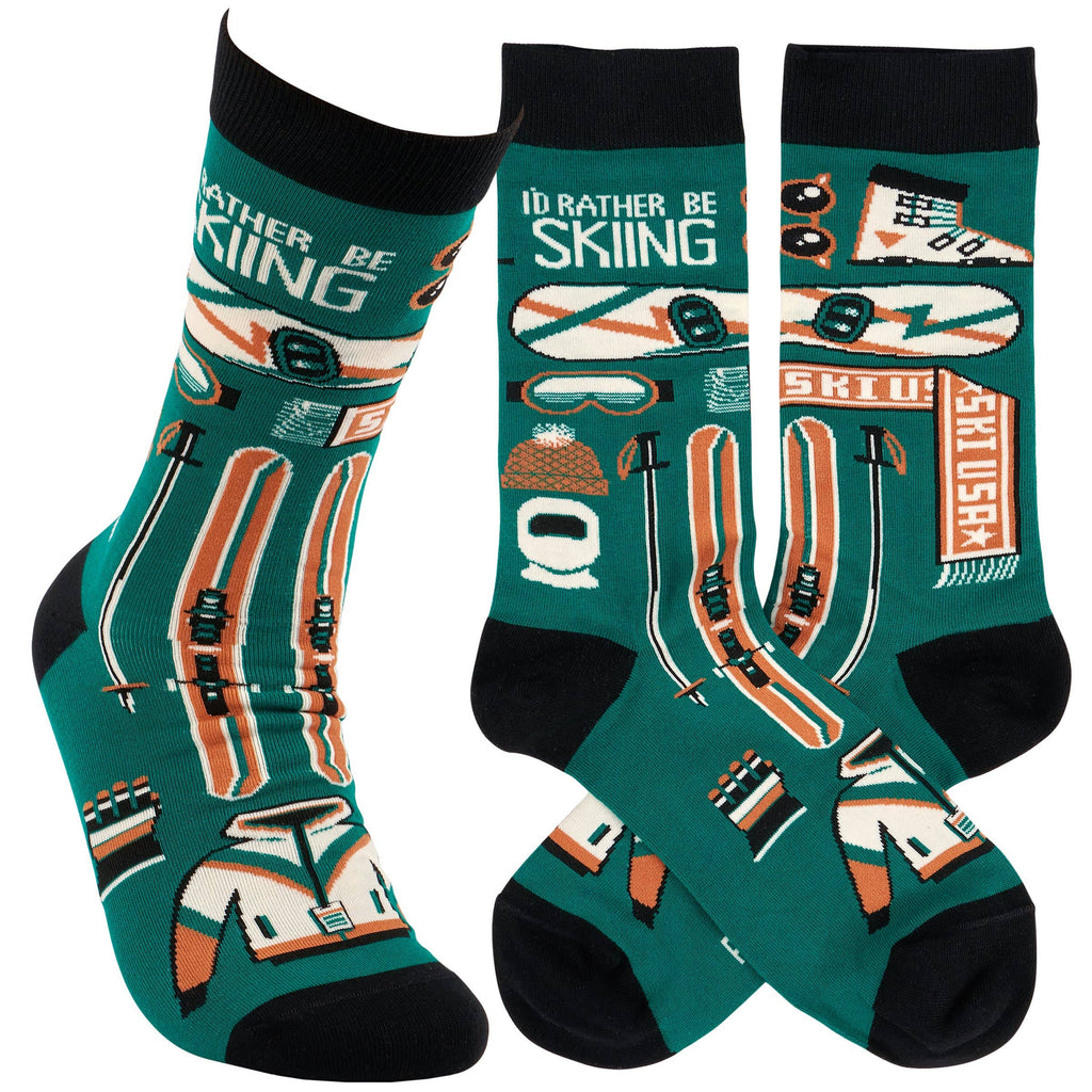 I'd Rather Be Skiing Socks