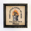 This Little Light of Mine Raccoon - Funny Raccoon Canvas Art