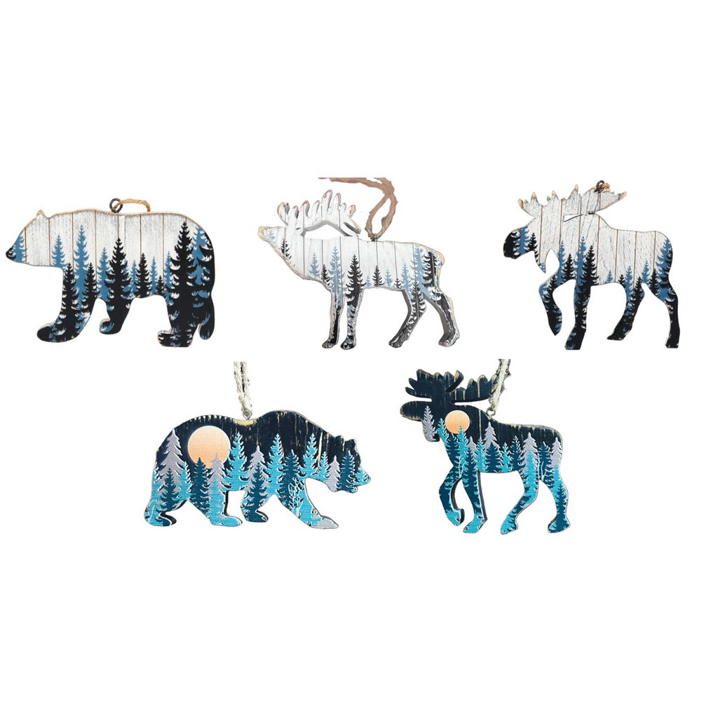 Wooden Forest Ornaments