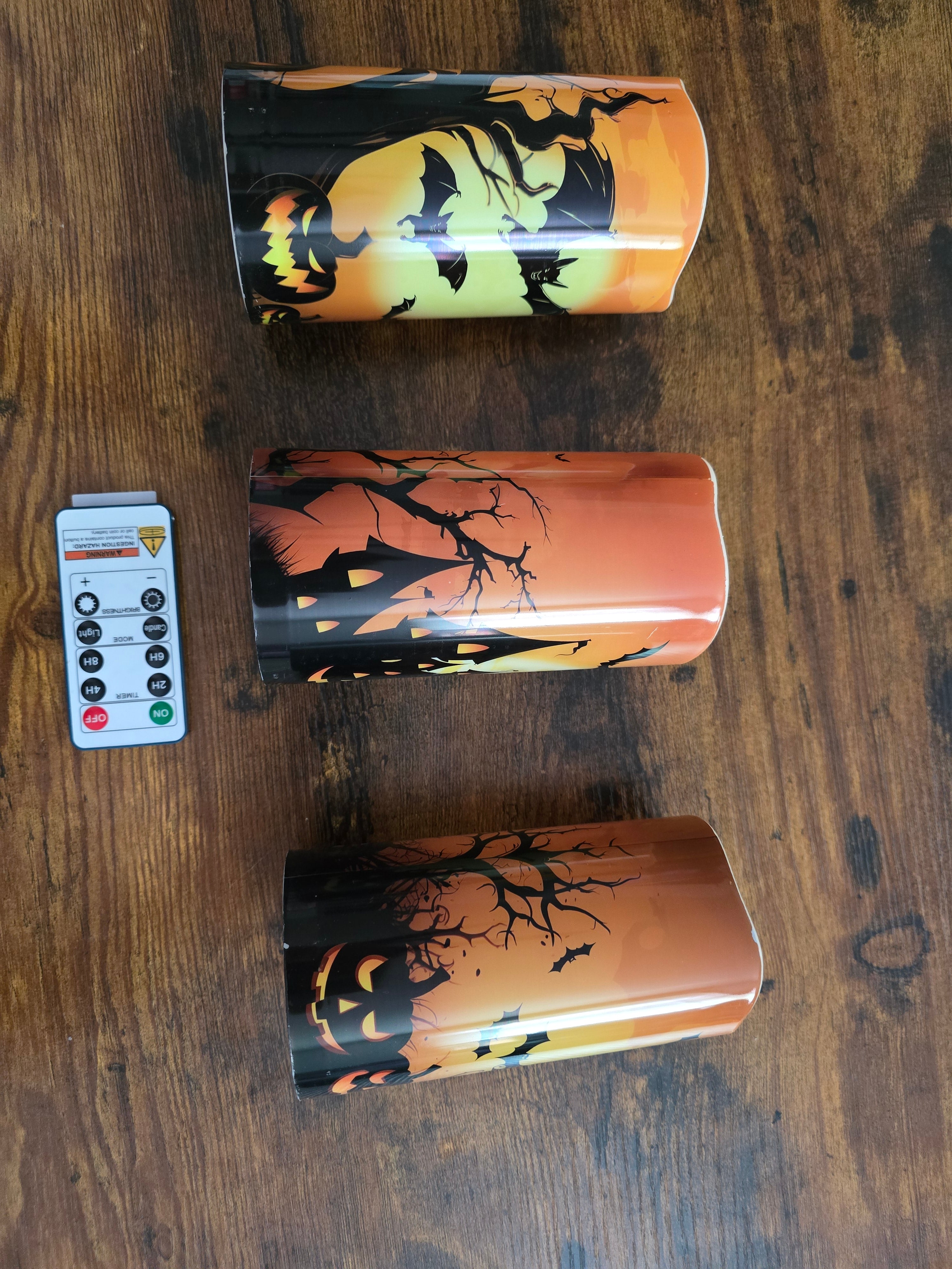 Flameless Halloween Candles 3ct