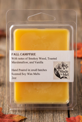 Fall Campfire Hand Poured Soy Wax Melts- 2oz